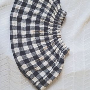 Lali black and white plaid skirt